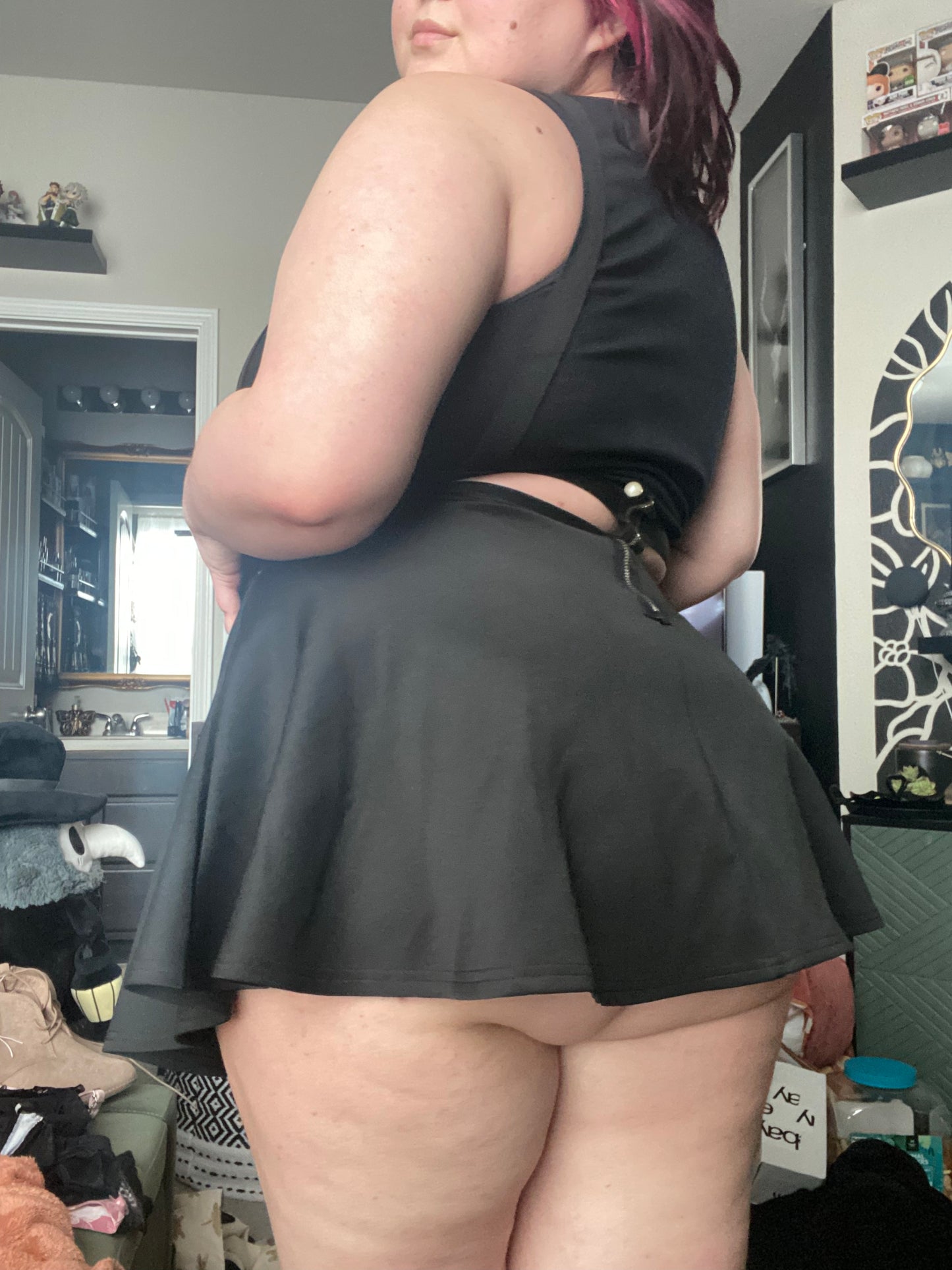 Black Suspender Skirt