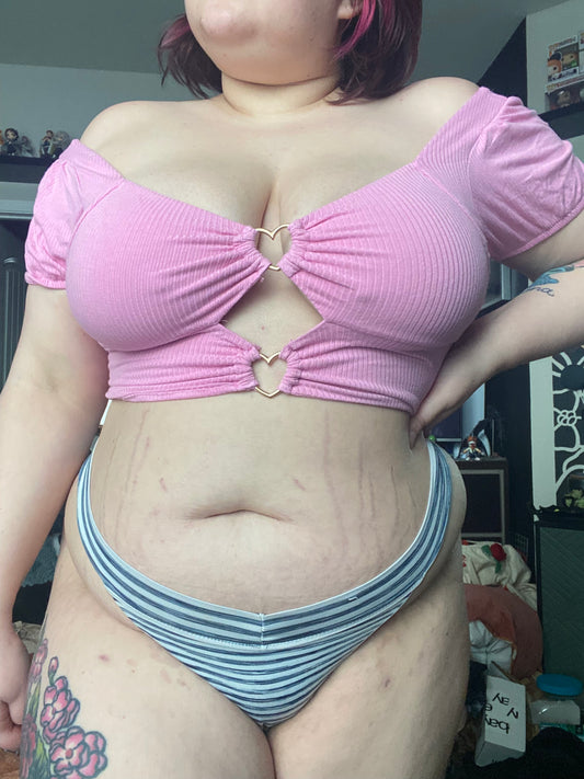 Pink Heart Crop Top